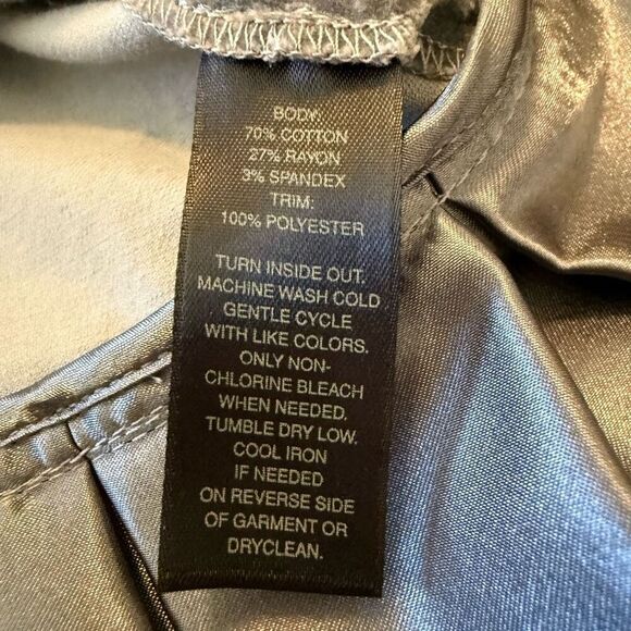 White House Black Market Silver Velvet/Satin Jacket Sz 8 Victorian, Castlecore - Picture 15 of 16